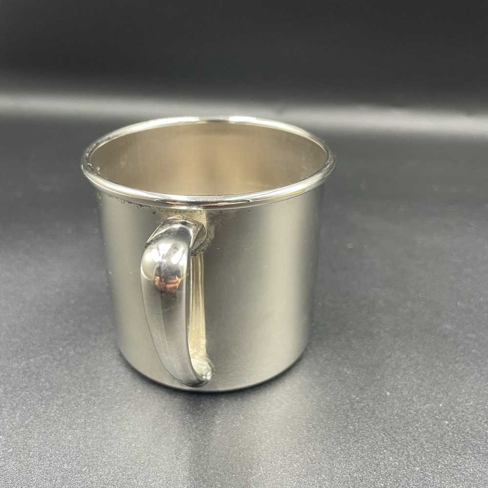 Vintage 1940c Silverplate‎ Baby Cup- Unmarked - EUC- Toddlers Cup Baby Gift 6oz - Picture 2 of 15